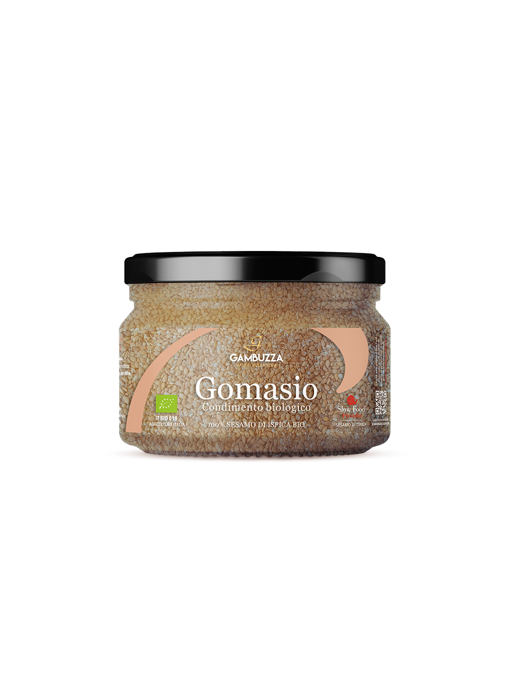 Gomasio - Organic Seasoning 100gr  Gambuzza ® - Organic Italian Sesame  Seeds