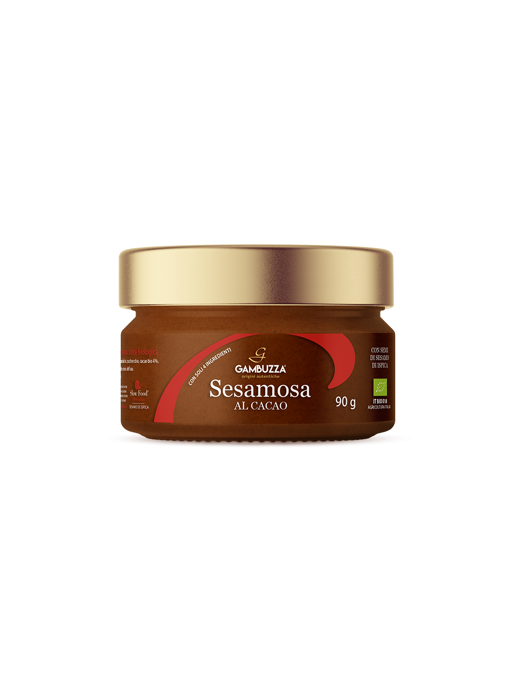 Gambuzza - Organic Sweet Sesame Spread with Cocoa 90 gr Gambuzza - Organic Sesame of Ispica